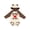 Natural & Brown w Ears, variant on Uncle Loves Me Childs Crab Boys or Girls Long Sleeve Baby Bodysuit