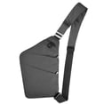 thumbnail image 1 of Bandolera VADOO, bandolera antirrobo para hombre y mujer (gris oscuro), 1 of 7