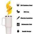 thumbnail image 3 of Tasse Isotherme 1182ML 40OZ, Contenant Isotherme à Café avec Poignée et Paille Tasse à Café en Acier Inoxydable Double Isolation sous Vide Tasse de Voyage avec Couvercle, Verres Réutilisables, 3 of 5