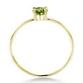 thumbnail image 4 of Gem Stone King 10K Yellow Gold Oval Green Peridot Women Engagement Ring (0.50 Ct, Gemstone Birthstone), 4 of 6