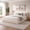 Beige, variant on Novilla Queen Size Bed Frame, Plush CloudSoft Bed, Corduroy Upholstered Platform Bed Frame with Headboard, Easy Assembly, No Box Spring Needed, Modern Soft Bed Frame, White