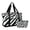 Black and White Zebra, variant on Dry Wet Separated Sports Duffel Handbag Bags, Gym Crossbody Bag with Detachable Strap/Cosmetic Pouch, Blue Checkered Pattern
