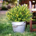 thumbnail image 2 of Spencer 8 Bundles Artificial Flowers Lavender Bunch Fake Plants Faux UV Resistant Flower Plastic Shrubs Vine Hanging Outdoor Decorations "Yellow", 2 of 8