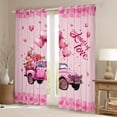 thumbnail image 2 of Homewish Romantic Valentine'S Day Blackout Curtains Set of 2 (52x84 Each),Love Balloon Rose Window Curtains,Pink Tairy Tale Theme Curtains and Drapes For Girl Teens,Microfiber Bedroom Decor, 2 of 6