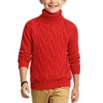 thumbnail image 5 of KyCheLot Pullover Sweaters for Boys Girls Solid Color Long Sleeve Round Neck Clothes Trendy Warm Knitted Tops, 5 of 6