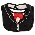 thumbnail image 2 of Babero para Bebé Frenchie Mini Couture Esmoquin con Moño Rojo, 2 of 3