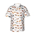 thumbnail image 1 of Balery Horses Camisas hawaianas de manga corta para hombre, camisas playeras de corte holgado, camisas de vacaciones con botones,Small, 1 of 7
