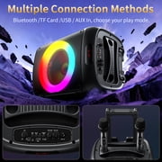JYX Large Party Speaker, 120W Subwoofer Outdoor Speaker Bluetooth with Wheels, Dual 12 Subwoofer Deep Bass