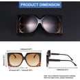 thumbnail image 4 of Gafas de sol cuadradas grandes vintage para mujer, moda, formas grandes, 10, 4 of 5
