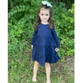 thumbnail image 2 of Girls Soft Cotton Jersey Long Sleeve Tiered Dress | Candy Apple, 2 of 5