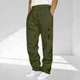 thumbnail image 6 of yillto Men Cargo Pants Big and Tall Sweatpants Straight Leg Casual Loose Elastic Waist Pants with Pockets, 6 of 6