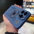 thumbnail image 2 of Compatible With iPhone 14 Pro Max Cooling Case, Magnetic Charging Pc Hard Case, Camera Lens Protective Film, Waterproof And Shock-Proof Case 6.7"，blue, 2 of 5