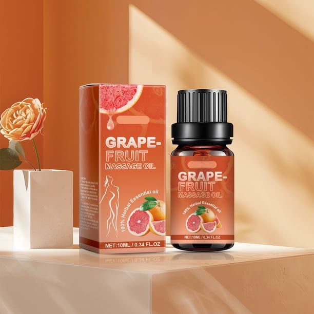 Pisexur Belleza Maquillaje Aceite de masaje de pomelo para el metabolismo, aceite calmante y relajante, spray herbal para el vientre y las piernas, suero reafirmante y quempara mujeres y hombres