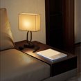 thumbnail image 4 of Viflosae Small Table Lamp for Bedroom - Bedside Lamps for Nightstand, Minimalist Night Stand Light Lamp with Square Fabric Shade, Desk Reading Lamp for Kids Room Living Room Office Dorm, 4 of 8