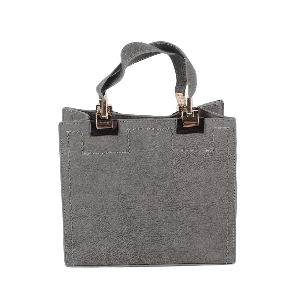 Simple Women Handbag Large Capacity PU Leather Casual Square Shoulder MessengerJ 
