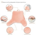thumbnail image 6 of Nestl Reading Pillow, Medium Bed Rest Pillow with Arms for Kids Teens & Adults – Premium Shredded Memory Foam TV Pillow - Peach, 6 of 9
