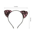 thumbnail image 2 of 6Pcs Bright Flocking Cat Ear Headbands Leopard Printing Tiger Ear Headbands, 2 of 6
