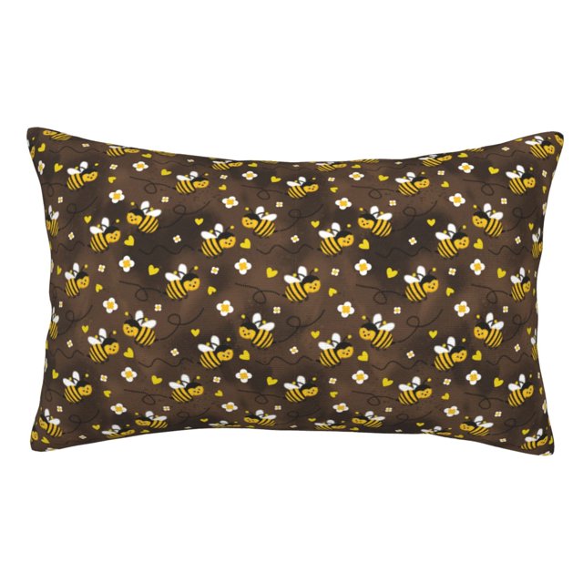 Balery Flying Furry Honey Bees Funda de Cojín Estampada, Regalos para Mujeres, Regalos de Amor para Ella, Regalos para Novia o Esposa, Funda de Almohada-14"x20"