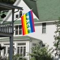 thumbnail image 5 of Rainbow Peace Outdoor Flag, Weather Resistant Polyester, Rainbow Peace Letters Flag, Outdoor Banner Flag Grommet, 5 of 5