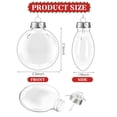 thumbnail image 3 of 12 Pcs Christmas Ornaments,Round Plastic Fillable Ornament Ball,Clear Ornaments Christmas Balls for Halloween, Birthday, Wedding Decor, Christmas Tree DIY Crafts Ball Ornament (3.15''/80mm), 3 of 7