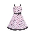 thumbnail image 1 of Girls Dress Pink Flower Bow Tie Summer Sundress 6 Years, 1 of 6