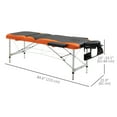 thumbnail image 3 of HOMCOM 3 Section Foldable Massage Table Professional Salon Facial Couch Bed, 3 of 10