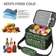 thumbnail image 5 of Dinosaur and Volcano Green Pattern Insulated Lunch Box for Women Men, Medium Leakproof Cooler Bag with Adjustable Strap, 10"x6.7"x8", 5 of 6
