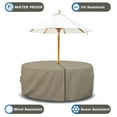 thumbnail image 2 of COVERS&ALL Patio Round Table and Chair Set Cover with Umbrella Hole - Heavyduty 12 Oz Waterproof Outdoor Backyard Furniture Cover with Air Pocket & Drawstring for Snug fit. (70" Dia x 23" H, Beige), 2 of 8