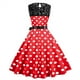 thumbnail image 4 of Vestidos para mujer Vestidos casuales Moda Encaje A Line Flare Vestido vintage Prom Swing Sin mangas Vestido de fiesta estampado Odeerbi  ODB-5, 4 of 9