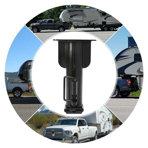 Adjustable Camper RV Adapter Hitch with Seal Kit, 12-17 Inch Height, Direct Installation, Compatible with RV Trailers,  Q235 Material