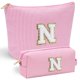 thumbnail image 1 of YOOLIFE - Bonita bolsa de maquillaje para mujer - Regalos personalizados para mujer - Neceser rosa para novia, dama de honor, esposa | Neceser de viaje para cosméticos para su mamá | Idea de regalo de, 1 of 5