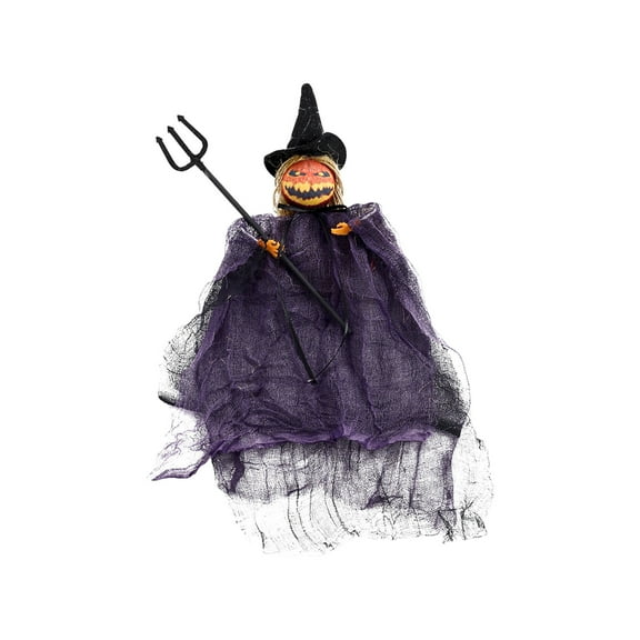 Harlier Halloween Hanging Pumpkin Ghost Decoration, Small Spooky Ghost Doll Pendant, Vivid Fun Halloween Ghost for Indoor Outdoor Party Haunted House Prop Decor (Purple)