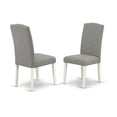 thumbnail image 2 of East West Furniture 5-Piece Dining Table Set-A Wood Table and 4Linen FabricDinning Chairs with High Back - Linen White Finish, 2 of 2