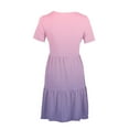 thumbnail image 4 of Wancir Women's Summer Casual T Shirt Dresses Short Sleeve Swing Dress with Pockets, 4 of 6