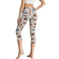 thumbnail image 2 of SCRAWLGOD Union Flag Big-Ben Print Capri Yoga Pants for Women with Pockets Tummy Control Capri Yoga Leggings Non See Through High Waisted Legging for Workout Cycling, XS, 2 of 7
