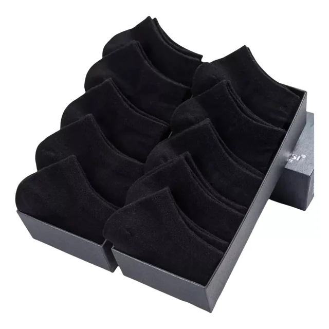 Calcetines Invisible Color Sólido Absorbentes Del Sudor 10pc