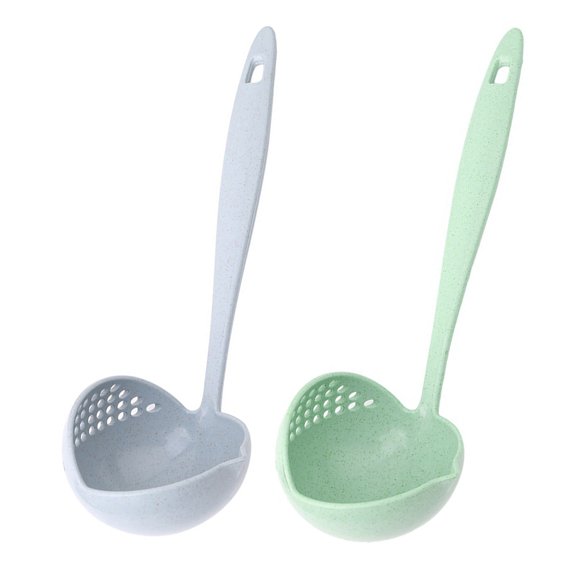 Ruanlalo 2-In-1 Long Handle Soup Ladle with Strainer Soup Spoon Essential Kitchen Tool for Cooking And Serving Hot Soups
