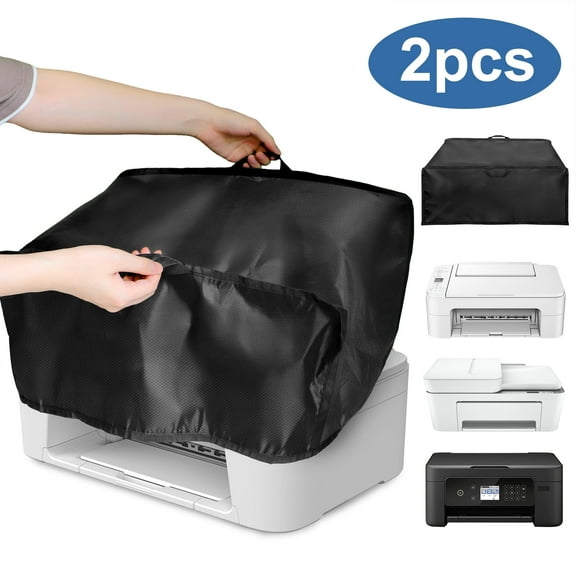 2pcs Printer Dust Cover, EEEkit Waterproof Anti-Static Universal Printer Protective Case Fit for HP/EPSON/Canon/Brother Printer