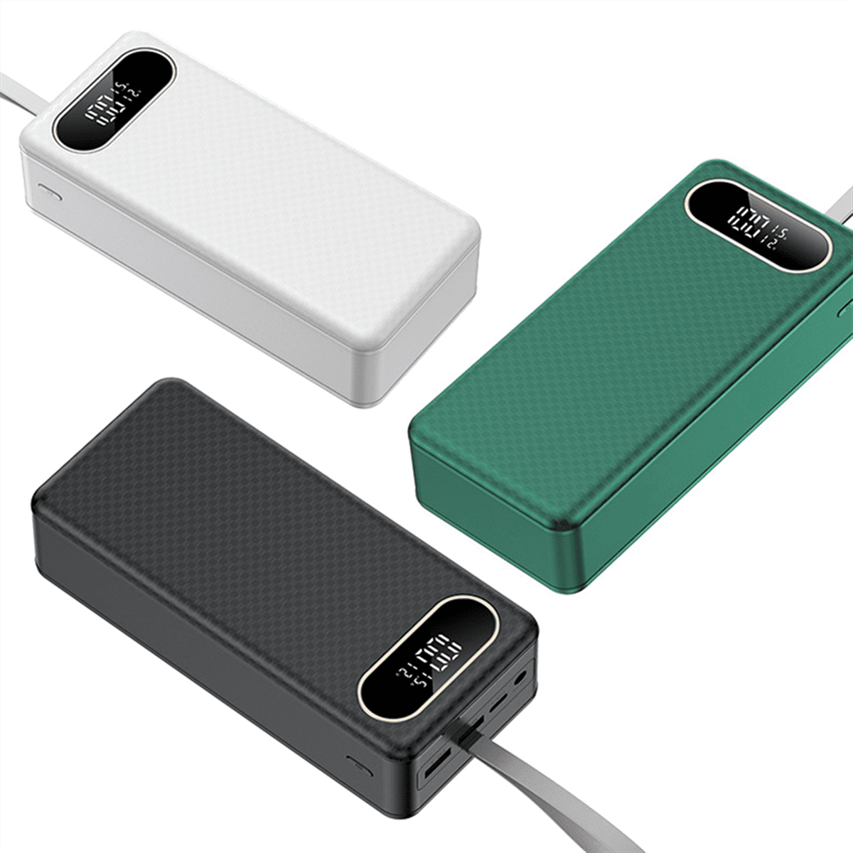 Ghulumn Custodia Portabatterie 21x18650 – Power Bank Fai-da-te Con Ricarica Wireless E QC3.0 – LED E Carica Veloce