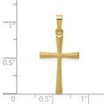 thumbnail image 2 of 14k Textured and Polished Latin Cross Pendant in 14k Yellow Gold, 2 of 2