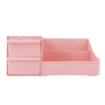 thumbnail image 1 of Organizador de cajones para tocador, caja de cosméticos con estante, elegante almacenamiento de maquillaje rosa, 1 of 8