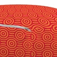 thumbnail image 2 of East Pouf Cover with Zipper, Retro Geometric Motif Circles Spiraling in Traditional Chinese Folk Abstract, Soft Decorative Fabric Unstuffed Case, 30" W X 17.3" L, Dark Orange and Red, by Ambesonne, 2 of 3