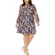thumbnail image 1 of Monteau Vestido Floral A-Line para Mujer, Azul, 2X, 1 of 1