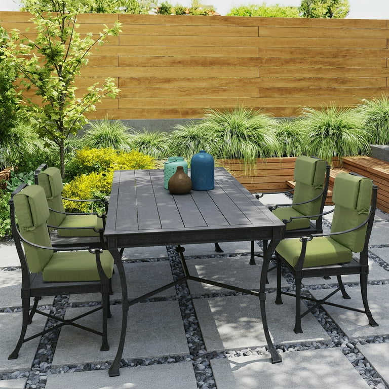 Aoodor Outdoor Lawn Chair Cushion 45 L x 22 W x 4 H Patio Furniture Seat Cushion Set of 4 Walmart