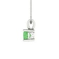 thumbnail image 3 of 0.5 ct Brilliant Round Cut Solitaire Green Diamond 14k White Solid Gold Everyday Affordable Designer Necklace Pendant with 18" Chain, 3 of 7