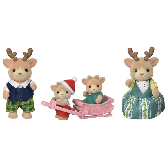 Calico Critters Reindeer Family, Set of 4 Collectible Doll Figures