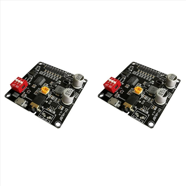 2X MóDulo de ReproduccióN de Voz DY-HV8F 12 V/24 V Disparador Control de Puerto Serie 10 W/20 W con Almacenamiento Flash de 8 MB Reproductor de MP3 para