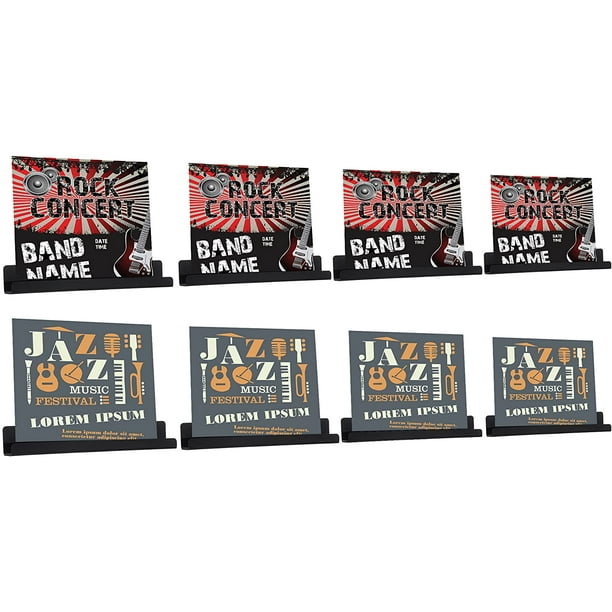 8 Pieces Acrylic Vinyl Record Holder Wall Mount Record Shelf Storage