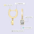 thumbnail image 2 of Diamond Dangle Earring | 3 Carat IGI Certified Radiant Shape Lab Grown Diamond Dangle | 14K in Yellow Gold | Zuri Bezel Lab Diamond Earrings | Bezel Setting | FG-VS1-VS2 Quality | Friendly Diamonds, 2 of 6