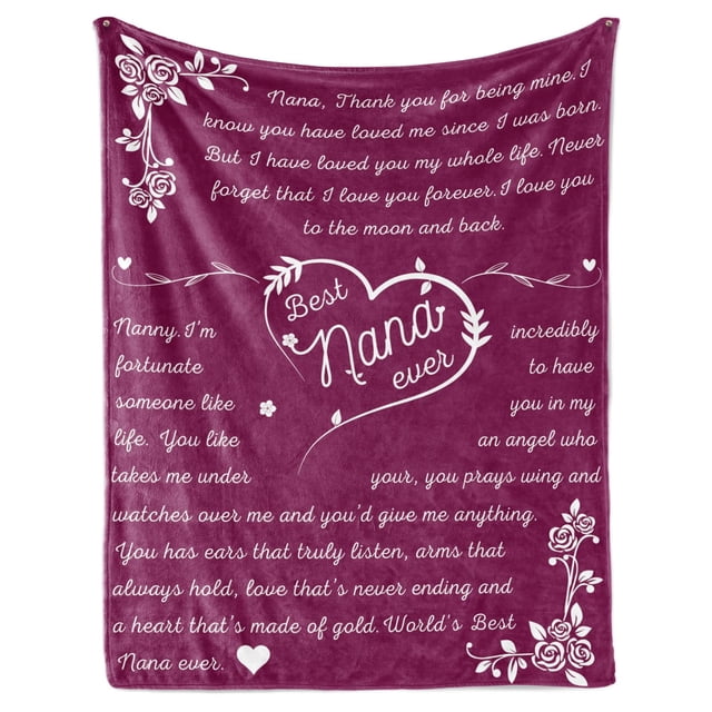 DALIHUA Nana Gifts Blanket, Christmas Gifts for Nana, Best Nana Ever Gifts, Nana Blanket,Birthday Gift for Grandma, Nana Gifts from Grandkids, Grandma Gifts 60x80inches
